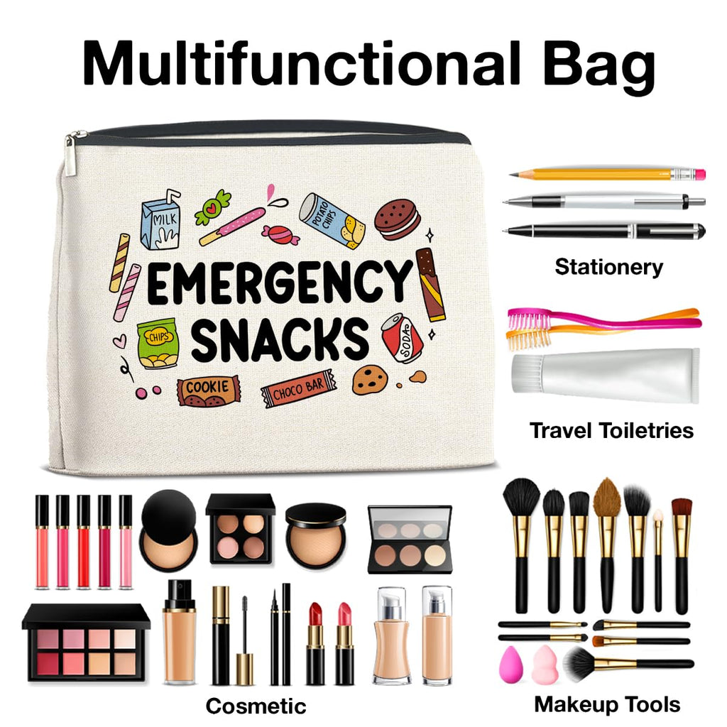 UPNEGE Snack Bag Gifts for Women Snack Lover Makeup Bag