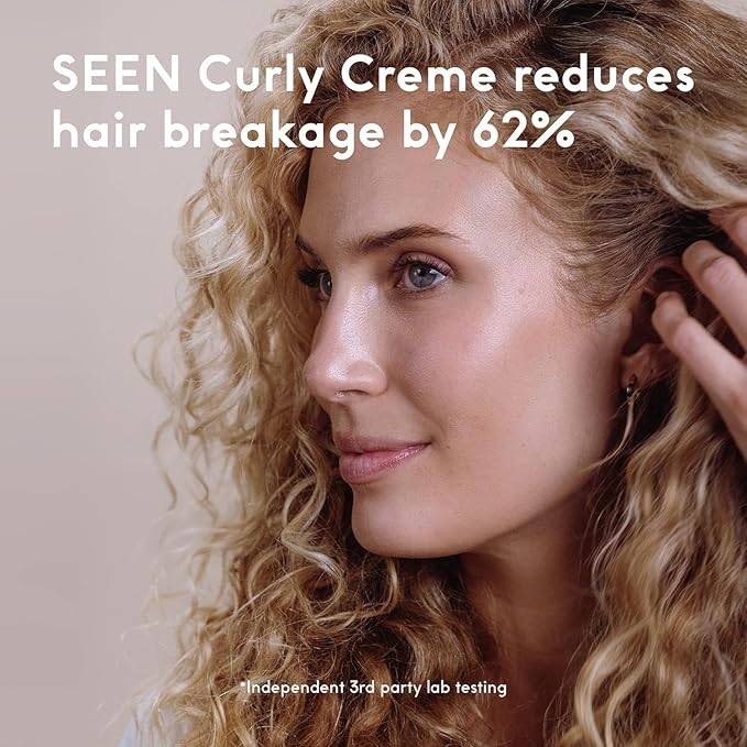 SEEN Curly On The Go Kit -Scented - Non-Comedogenic & Safe for Sensitive Skin - Curl-Defining Styling Hair Bundle - Anti Frizz - Heat Protectant