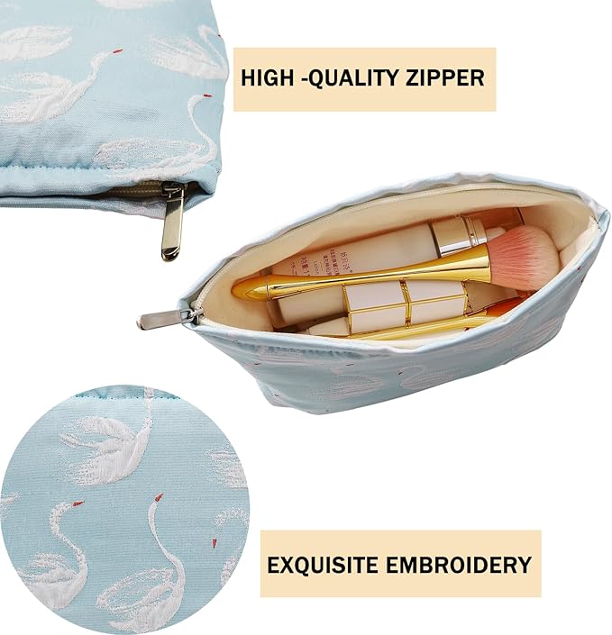 getgto 2 Pcs Makeup Bags, Large Cosmetic Bag Travel Toiletry Bag