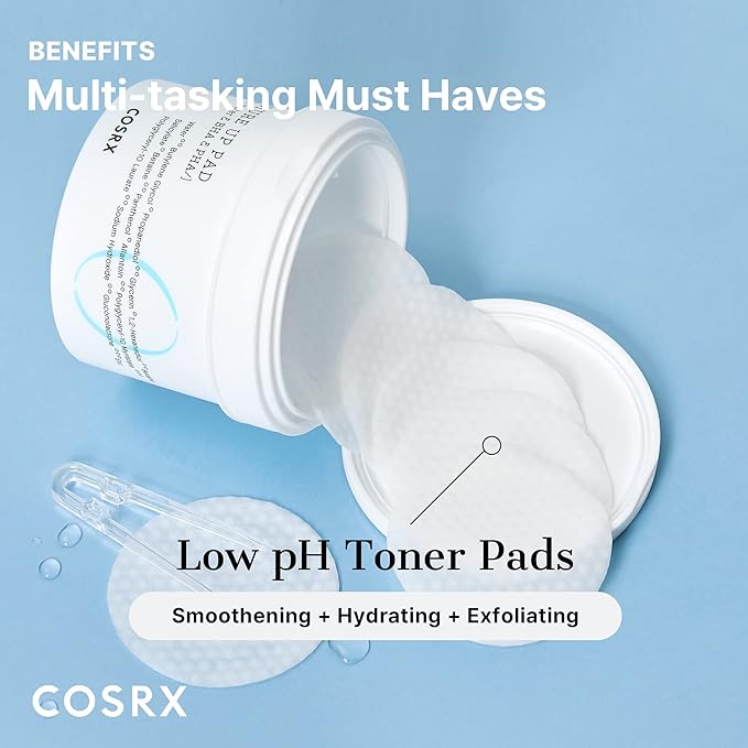 COSRX Moisture Up Pads 70 Sheets, BHA, Gentle Daily Exfoliant for Sensitive Skin, Preventing Breakouts, Moisturizing, Nourishing, Blemish Care, Korean Skin Care