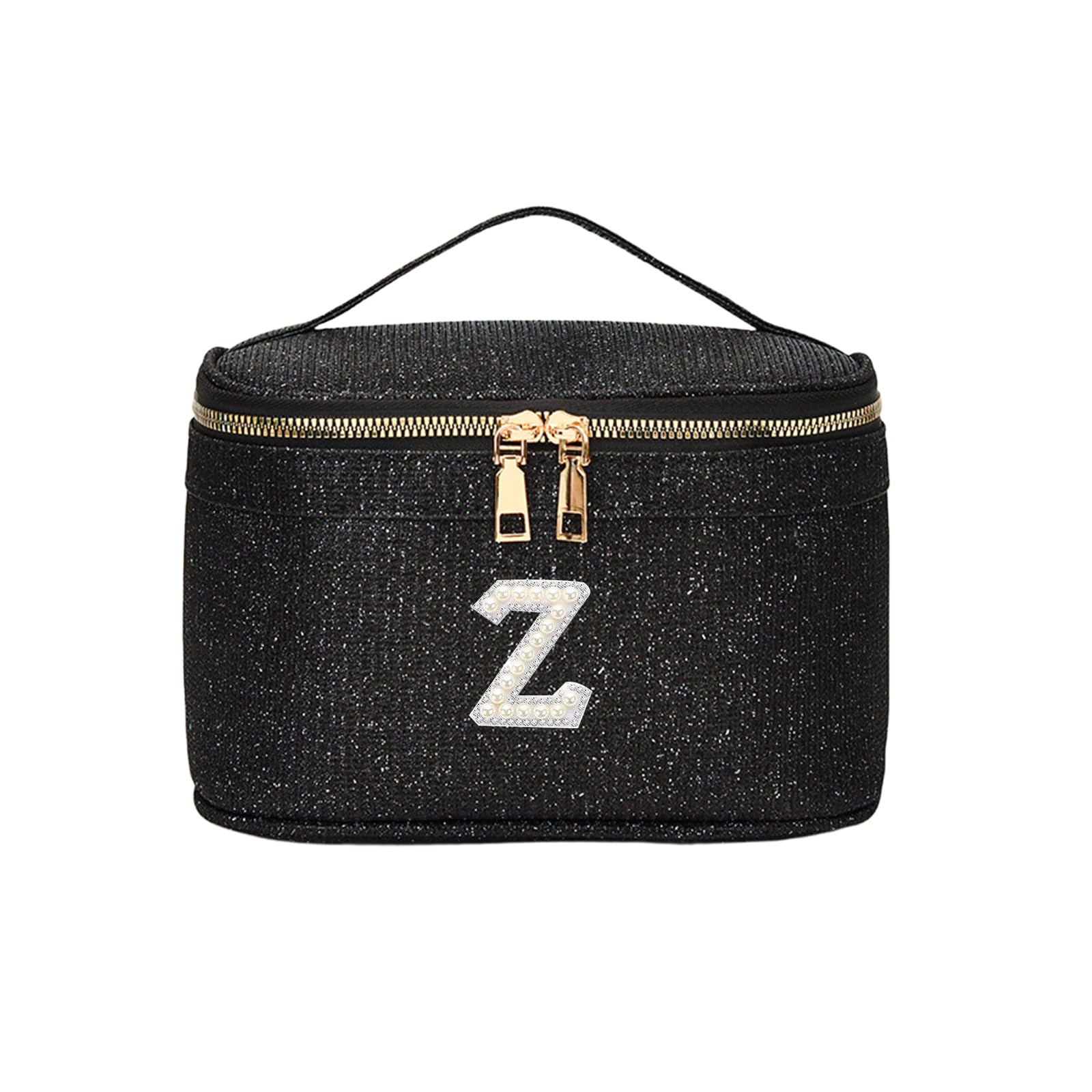 EURYNOME Makeup Bag with Custom Letter W, Water-Resistant Travel Organizer Pouch, (8.3x5.1x5.1 Inch) Cosmetic Case for Women — Z