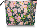 Scribesense Cosmetic Bags Travel Makeup Toilet Case Waterproof Pouch for Women Girls 6.7X9.45inches - Lovely Pink - Bloom Tapestry