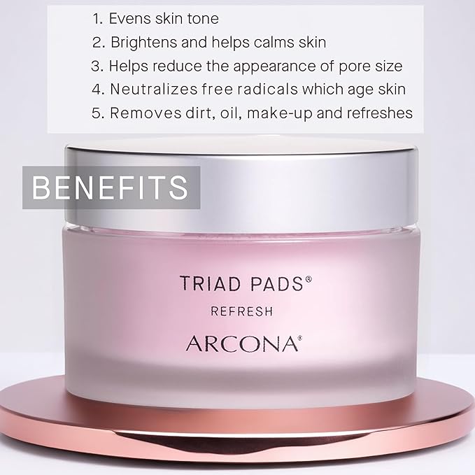ARCONA Cranberry Triad Milky Toner Pads – Vegan Milky Toner for Face | Brightening & Hydrating Rice Toner for Face | Phyto-Nutrients & Essential Fatty Acids (45 Count)
