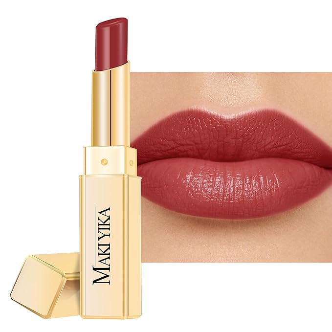 MAKI YIKA Moisture Mauve Red Lipstick for Women Hydrate Tinted Lip Balm