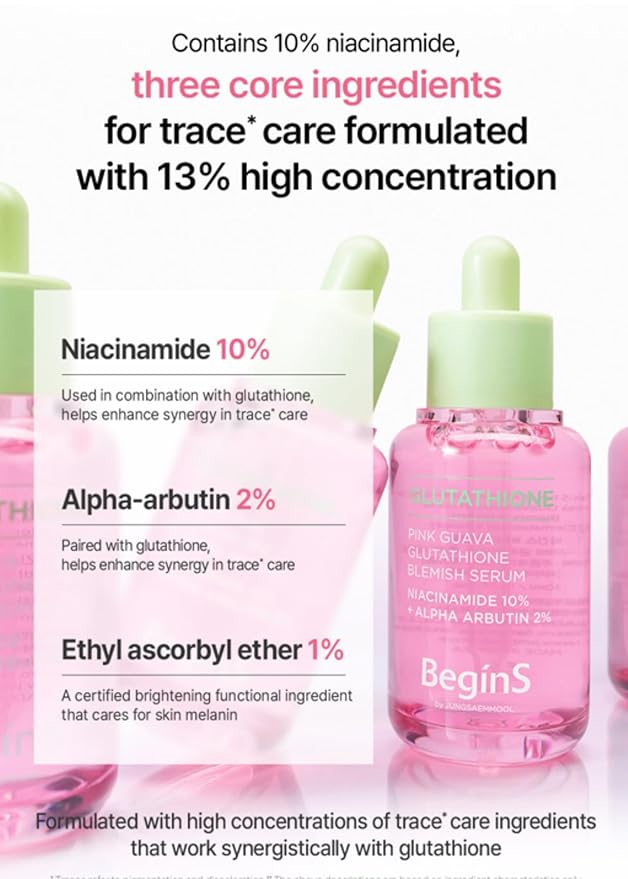 Glutathione Blemish Serum | Niacinamide 10%, Alpha Arbutin 2% (1.01 Fl Oz)