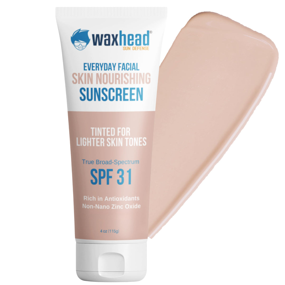 Tinted Mineral Sunscreen for Face SPF 31 Zinc Oxide Sensitive Skin - Medium