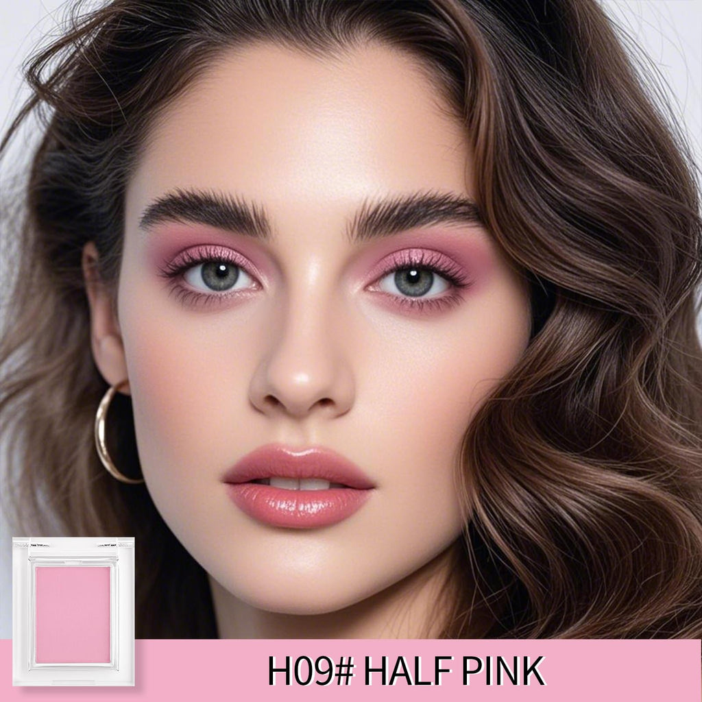 Erinde Single Matte Eyeshadow Palette, Velvet Eye Shadow Compact Powder Natural Makeup, Long-Lasting Eye Makeup, Ultra-Blendable, Pigmented Color, Vegan Formula, H09 Half Pink
