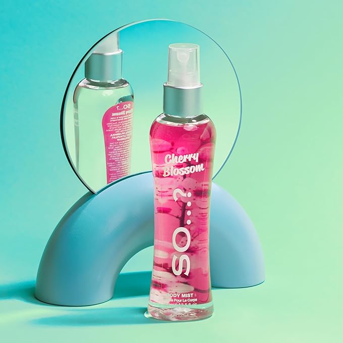 Cherry Blossom Body Mist by So…? - Floral Perfume for Women - Peach, Rose, Cedarwood Notes - Body Spray for Women - Gifts for Women - 3.5 oz