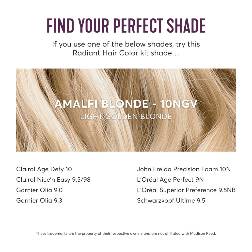 Madison Reed Radiant Hair Color Kit, 10NGV Light Golden Blonde, 2 Pack