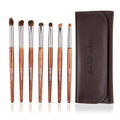 ENZO KEN Natural Pony Hair Eye Shadow Brush Set, Small Eyeshadow Brushes Set, Eye Makeup Brushes Set Professional, Small Nose Contour Brush, Angled Eyeshadow Brush, Eyeshadow Blending Brushes