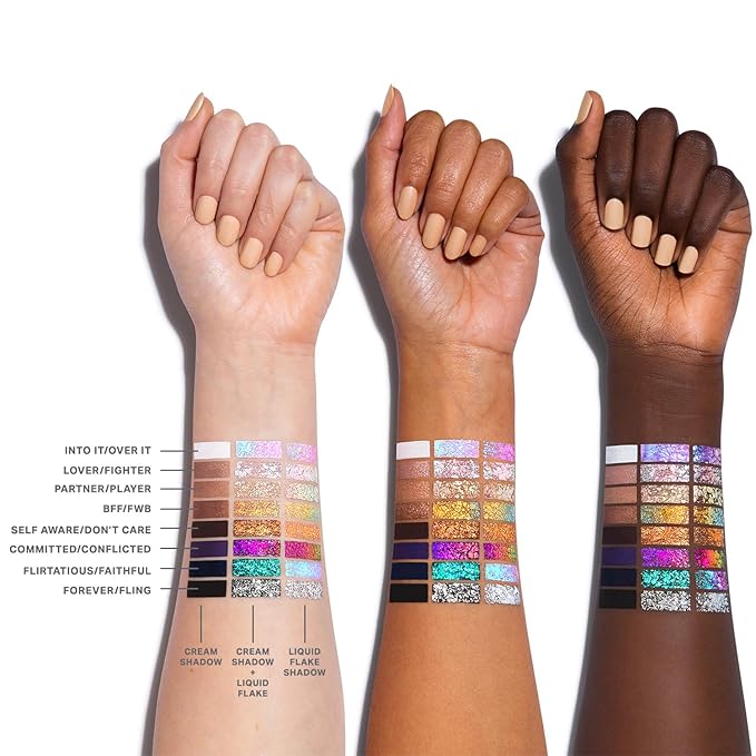 Morphe Mixed Signals Dual-Ended Eyeshadow Stick - Cream Eyeshadow Pigment & Chrome Liquid Flakes for Bold, Layered Eye Makeup Looks - Forever/Fling (0.96 oz)