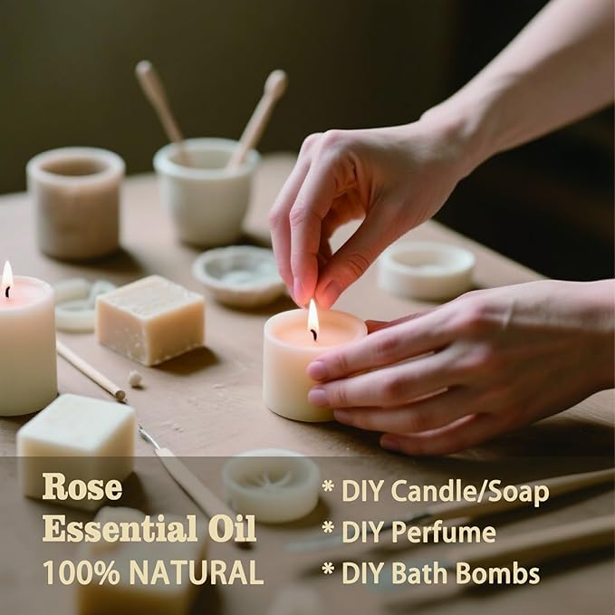 MLYNKL Rose Essential Oil,Rose Oil for DIY Candles Home,16 fl oz