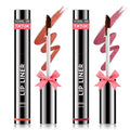 OETUIOW Lip Stain Peel Off, Lip Liner Moisturizing Long-Lasting 2PCS Rose&Mauve