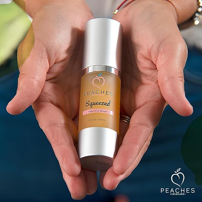 Peaches Skin Care Vitamin C Serum with Kakadu Plum and CoQ10, 1 fl oz