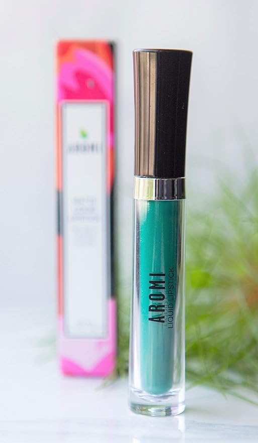 Aromi Jade Green Matte Liquid Lipstick | Long-lasting, Emerald, Shamrock Lip Color for Women, Waterproof, Made in USA, Gluten Free (Jade Green)
