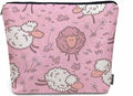 Kalygon Makeup Bag For Purse Sheep, Farm Animal Weed Flower Sheep Cosmetic Bags For Women With Zipper Travel Toiletry Pouch Makeup Bags Makeup Organizers Purse For Toiletries Cosmetics
