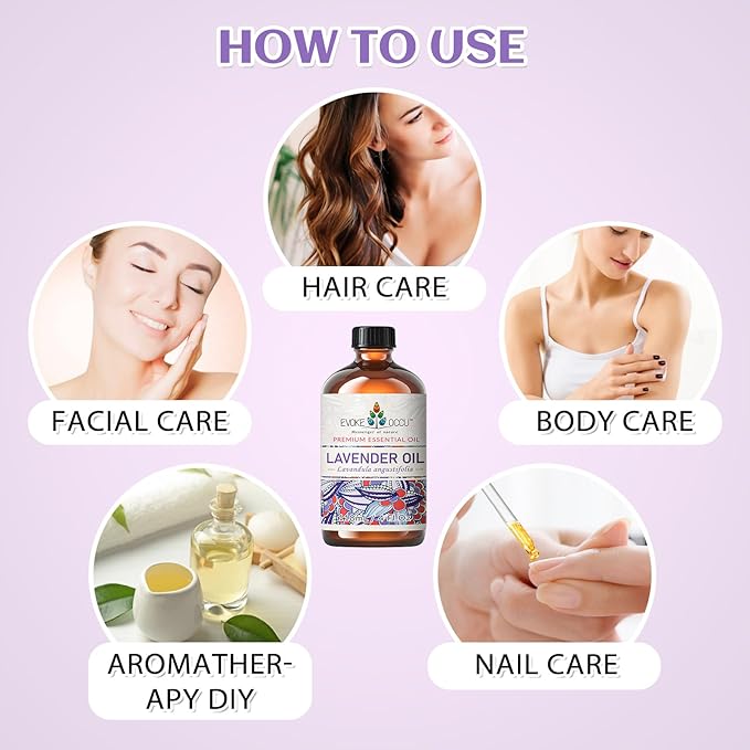 EVOKE OCCU Lavender Essential Oil, for Diffuser & Sleep, Aromatherapy