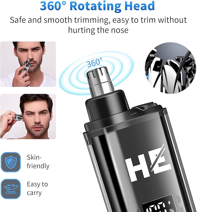 HIENA PRO Hair Clippers for Men Professional, Cordless Barber Clipper and T-Blade Beard/Hair Trimmer Set, Electric Razor Foil Shaver Nose Trimmer Barber Kit, Men's Hair Cutting Kit