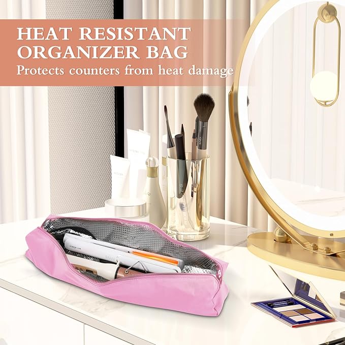 Suafrnut Professional Heat Resistant Hot Hair Tools Organizer Bag