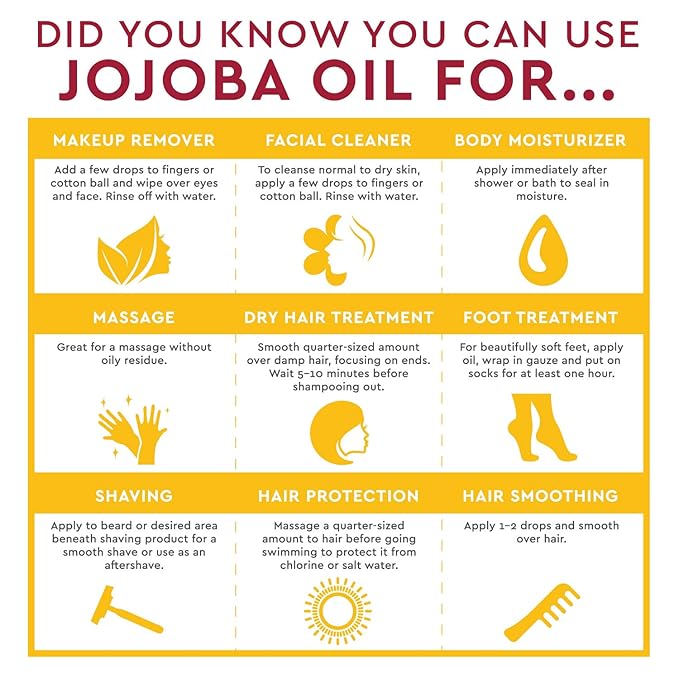Desert Essence 100% Pure Jojoba Oil for Hair, Skin and Scalp, 4 fl oz
