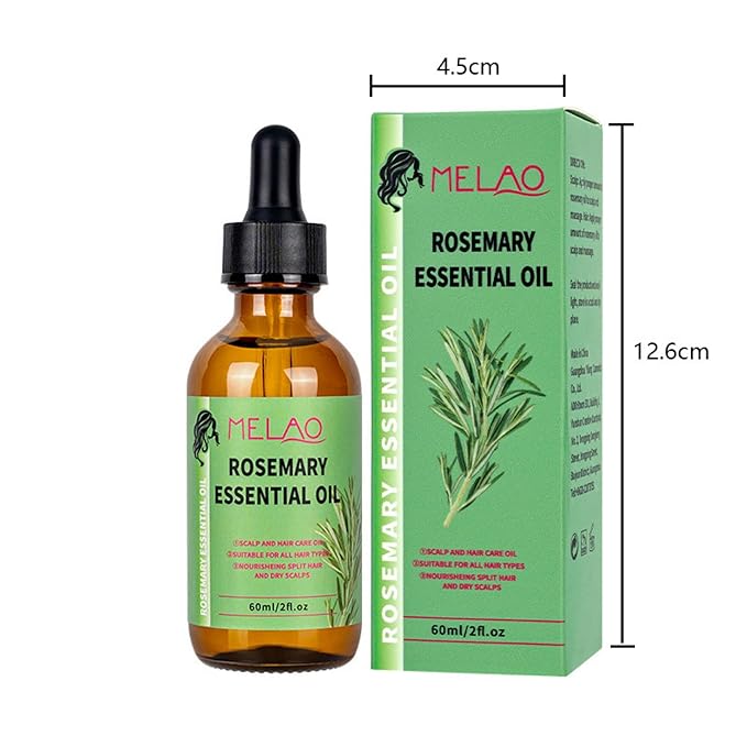Hobaca Organics Rosemary Mint Scalp & Hair Strengthening Oil for All Hair Types, 2 Ounce (2 FL Rosemary Mint Oil)