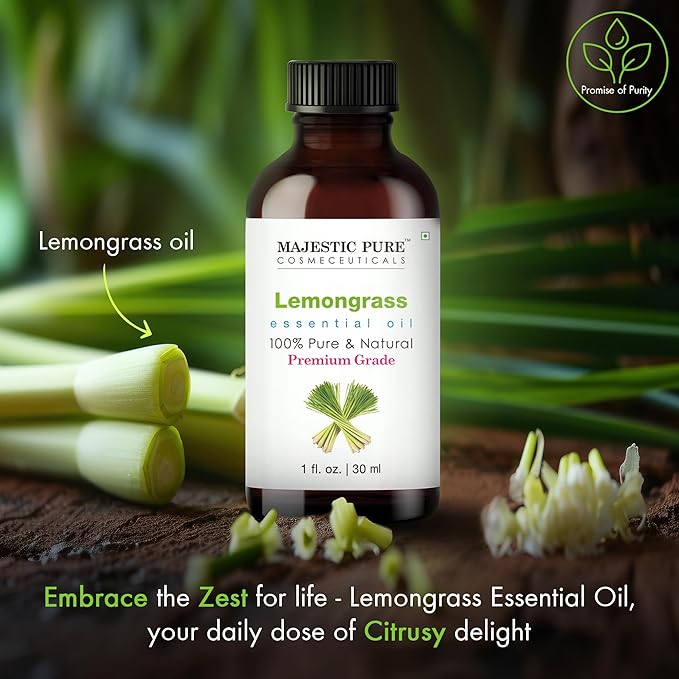Majestic Pure Lemongrass Essential Oil for Diffuser - 1 Fl Oz