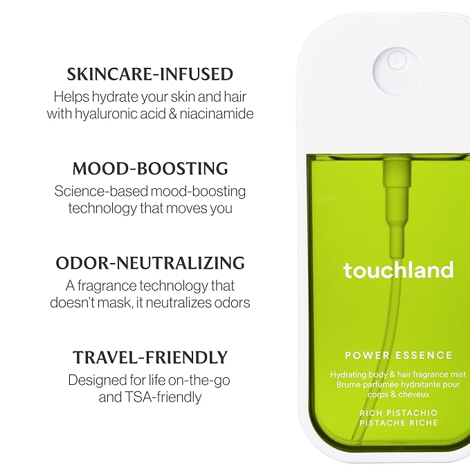 Touchland Body & Hair Rich Pistachio Hydrating Fragrance Mist Travel Size