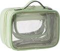 Veki TSA Approved Toiletry Bag Transparent Makeup Bags, Large Green