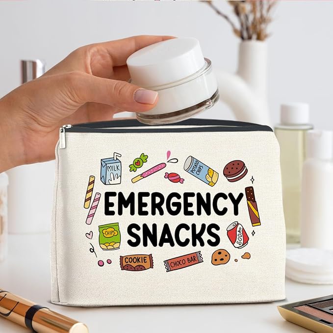 UPNEGE Snack Bag Gifts for Women Snack Lover Makeup Bag