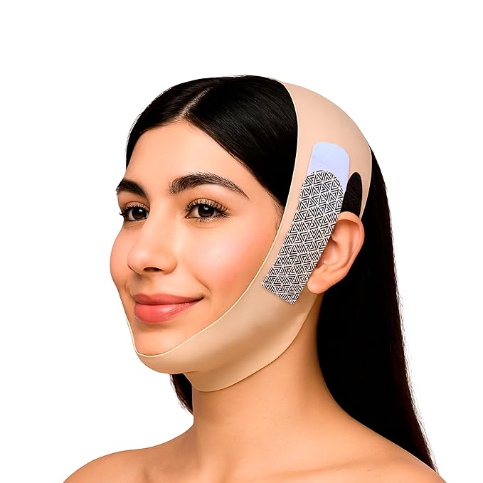 SALUTE VITAM Adjustable Chin Strap for Double Chin & Face Slimming - V-Line Lifting Band for Sleeping, One Size Fits Most
