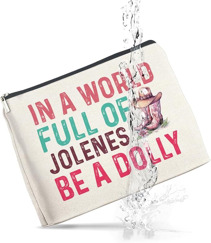 UPNEGE Dolly Fans Gifts Western Country Music Makeup Bag for Women