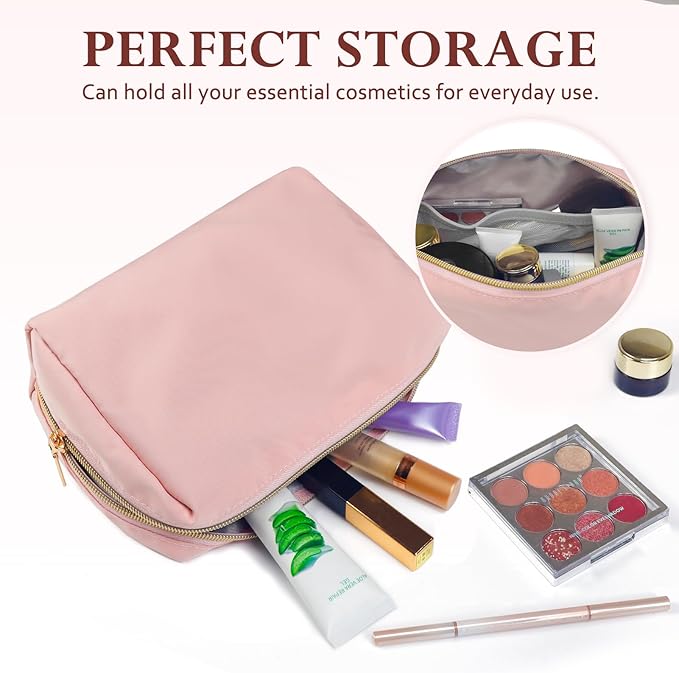Aosbos Small Makeup Pouch, Travel Cosmetic Bags for Women,Travel Pouch