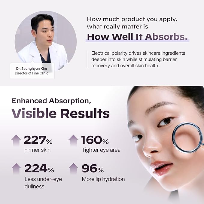 LG Pra.L Superform Galvanic Booster Blush Pink, 1min booster for ageless skin, anti-aging and firming pocket booster, Korean skincare, Glow on the go, Serum booster device, Glass skin, Gift