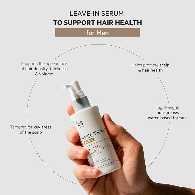 DS Labs Spectral Men's Hair Density Serum for Thinning Hair, 60 mL (3 Pack)