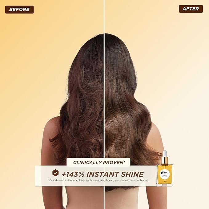 Gisou Honey Infused Hair Oil - Hydrating & Frizz Control Treatment with Mirsalehi Honey, Adds Shine & Heat Protectant for All Hair Types, 1.7 Fl Oz