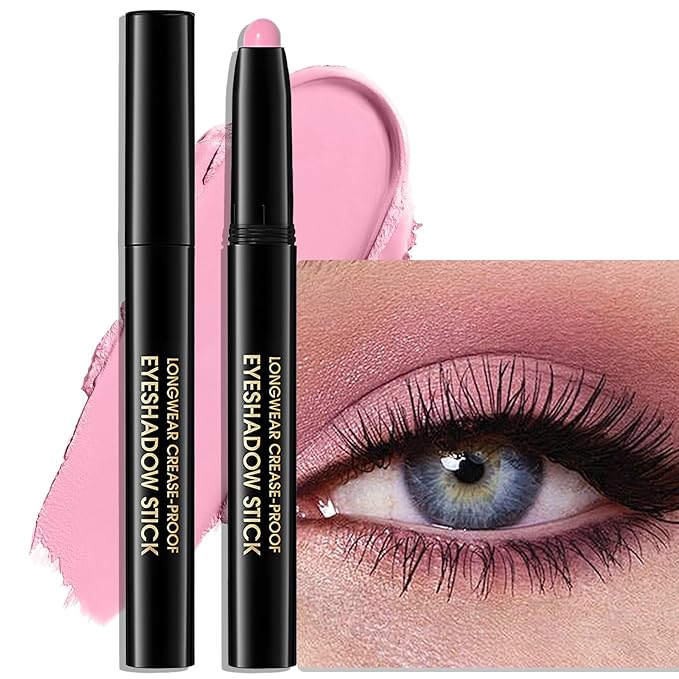 Wugbc Eyeshadow Stick Matte Eye Shadow Pencil Cream to Powder Eye Brightener Crayon Long-Lasting Crease-Proof Neutral Eyeshadow Buildable & Blendable High Pigmented Eye Liner Makeup for Women, 5 PINK