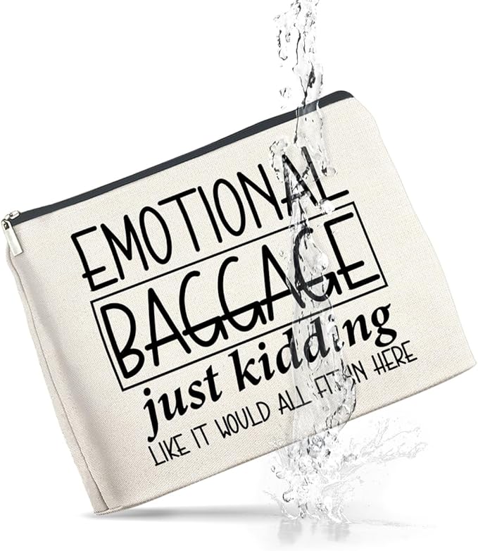 UPNEGE Funny Emotional Baggage Makeup Bag Gifts for Women Friends Bestie Soul Sister BFF, Cosmetic Bag Zipper Makeup Pouch