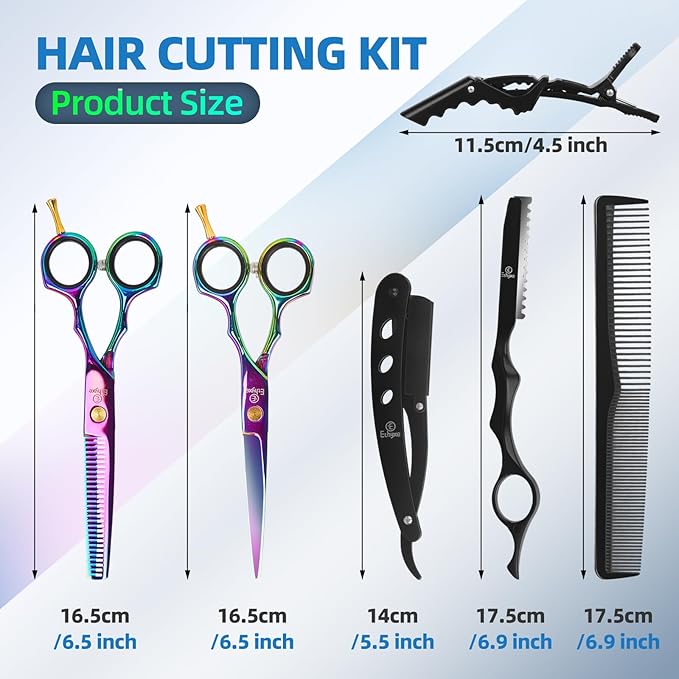 Ethyxe Hair Scissors Shears Professional - 6.5-Inch Barber Scissors Set