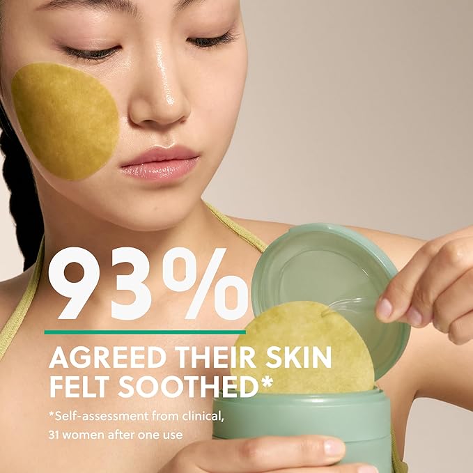HANYUL Artemisia Soothing Toner Pads with Centella Asiatica & Hyaluronic Acid | Hydrating & Soothing Pre-Makeup Korean Toner Pads to Calm Visible Redness | for All Skin Types | 60 Pads