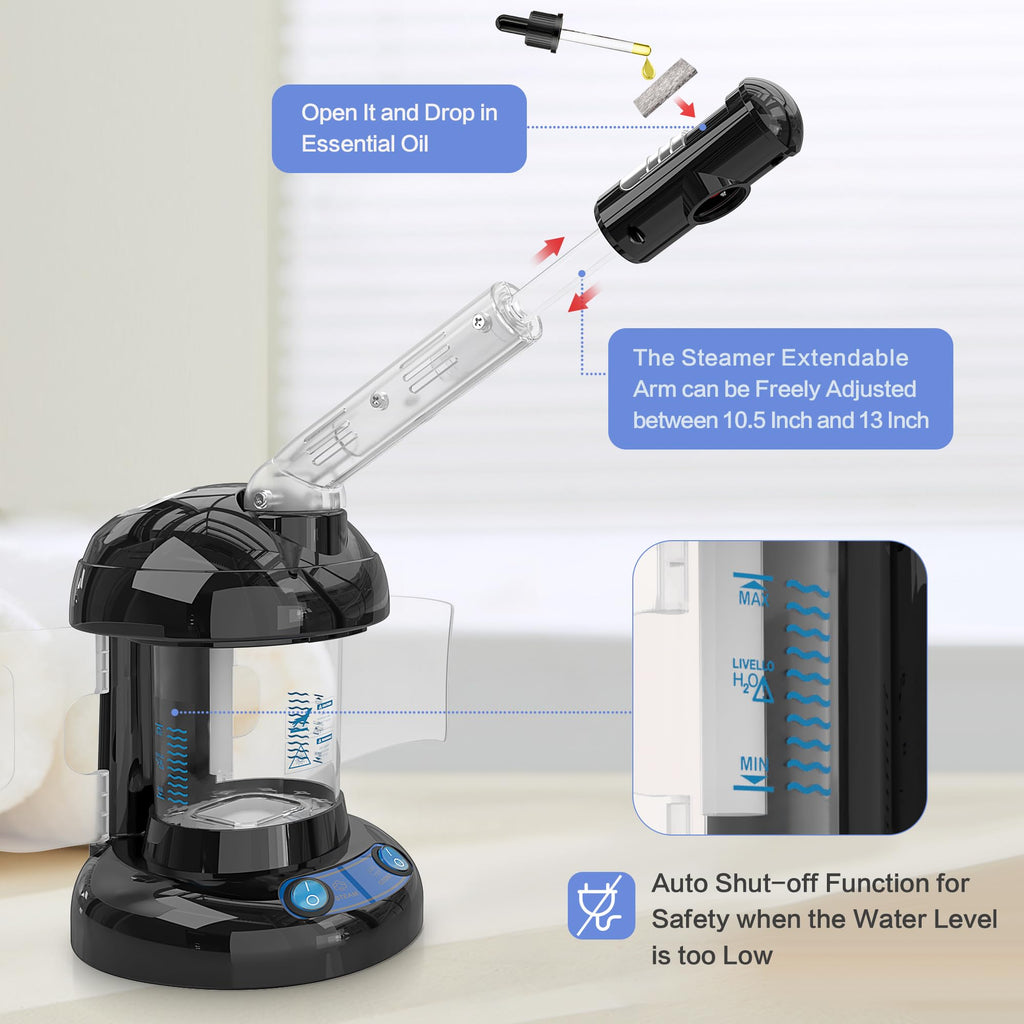 Kingsteam Nano Ionic Facial Steamer for Deep Cleansing & Home Spa