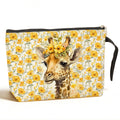 Giraffe Cosmetic Bag Giraffe Gifts Giraffe Themed Gifts Floral Makeup Bag