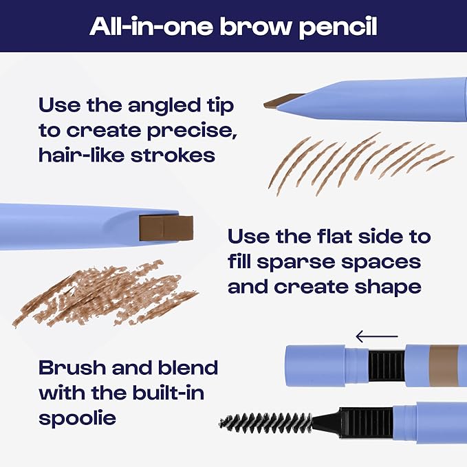 Alleyoop Eyebrow Pencil Swift Brow with Sharpener, Matte Finish, Soft Brown