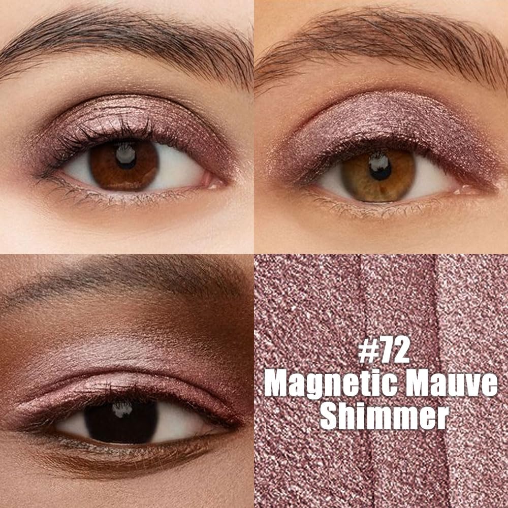 IATMOMOD Magnetic Mauve Shimmer Cream Eye Shadow Stick Makeup for Women, Shimmer Eyeliner Pencil Eyeshadow Brightener Stick for Eyes, Waterproof Eyeshadow Applicator Blendable sombras para ojos 72#