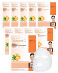 DERMAL Apricot Collagen Korean Essence Sheet Mask, Radiance, 23g, 10 Pack