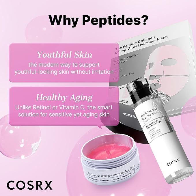 COSRX Pink Peptides Collagen Hydrogel Eye Patch for Puffy Eyes (60)