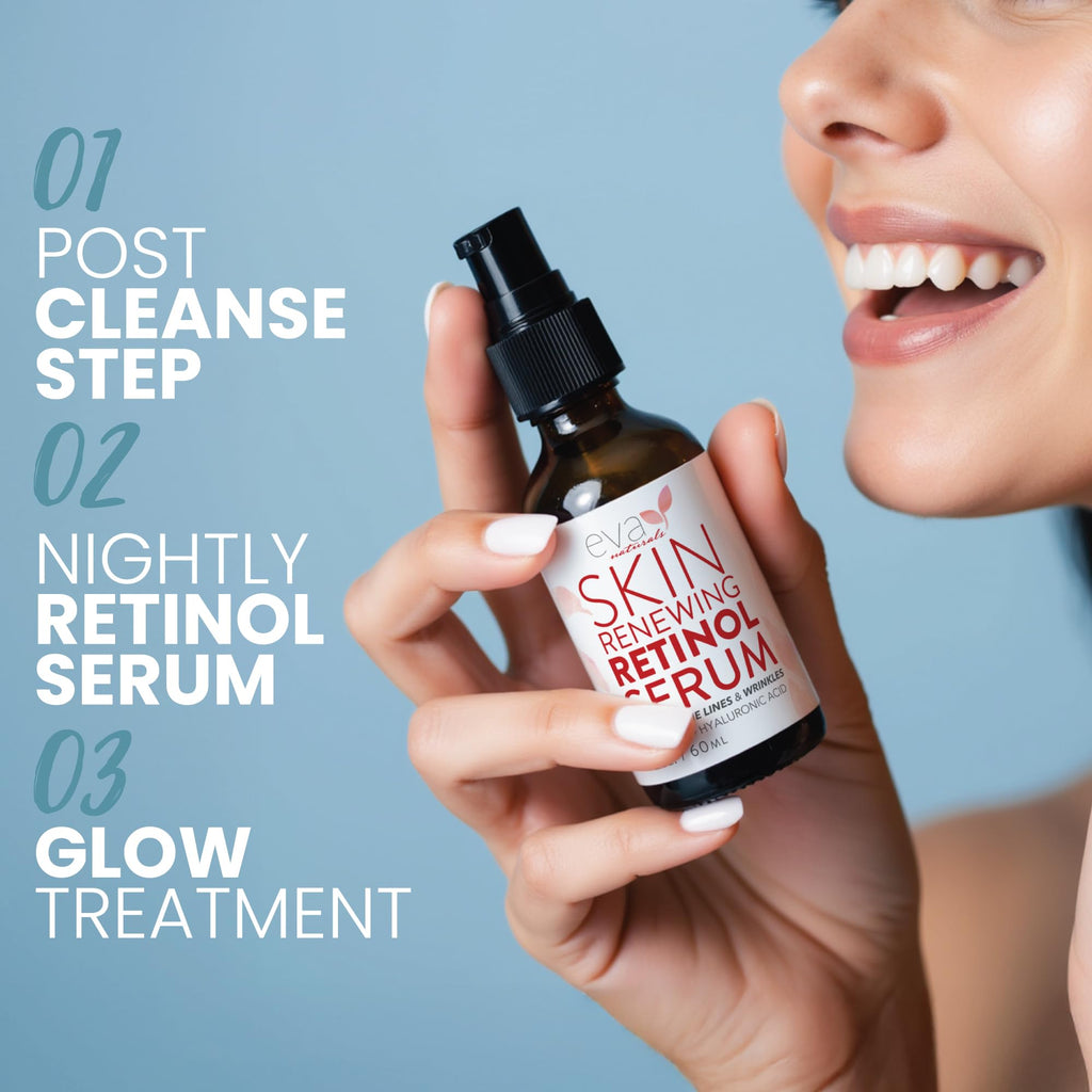 Retinol Serum for Face with Hyaluronic Moisture Complex Lightweight Night Serum for Smoother, Radiant-Looking Skin | Helps Minimize the Appearance of Fine Lines & Uneven Tone 2 oz 2 Pack