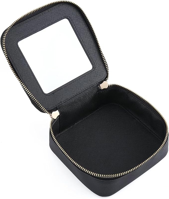FASAOH Small Clear Makeup Bag Travel Cosmetic Case, Portable Make Up Organizer Traveling Compact Car Bag for Essentials Transparent Toiletry Bag with Zipper