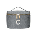 EURYNOME Makeup Bag with Custom Letter C, Water-Resistant Travel Organizer Pouch, (8.3x5.1x5.1 Inch) Cosmetic Case for Women