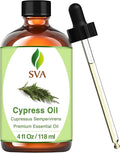 SVA Cypress Essential Oil, Glass Bottle with Dropper, 4 Fl Oz (118 ml)