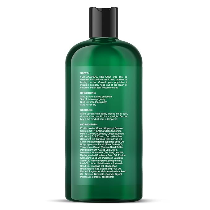 Botanic Hearth Tea Tree Body Wash – Refreshing Moisturizing Cleanser for Men & Women, Helps Soothe Skin, Sulfate & Paraben Free – 8 fl oz
